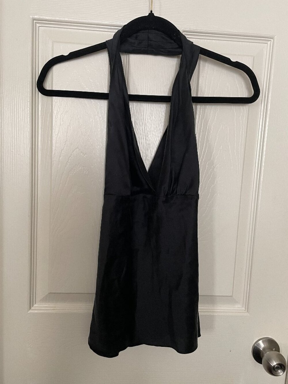 Express Black Silk Blend Halter Top-NWT